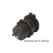 Priza bricheta cu 2 USB, 1A+2.1A, cu capace 12/24V Cyrus 42561 CarCo 