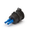 Priza cu 2 USB, 12/24V, rotunda, lumina albastra, 42558 CarCo