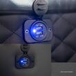 Priza cu 2 USB, cu LED albastru, 12-24V, 3.1A QC 3.0, cu panou montare, W05237
