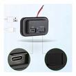 Priza cu 2 USB incastrabila, cu LED albastru, 12-24V, USB-C 3A si QC3.0, 61958 CarCo