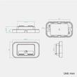 Priza cu 2 USB incastrabila, cu LED albastru, 12-24V, USB-C 3A si QC3.0, 61958 CarCo