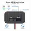Priza cu 2 USB incastrabila, cu LED albastru, 12-24V, USB-C 3A si QC3.0, 61958 CarCo