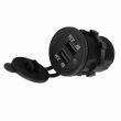 Priza cu 2 USB incarcare rapida, 12-24V, 2.1-1.0A, Led rosu, incastrabila, Mod03 02853 Amio.