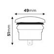 Priza cu 2 USB, cu LED rosu, 12-24V, incastrabila, 04228 Amio