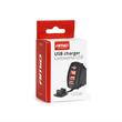 Priza cu 2 USB, cu LED rosu, 12-24V, incastrabila, 04228 Amio