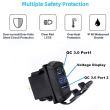 Priza cu 2 USB si voltmetru, 12-24V, Qc3.0, Led rosu DS2057