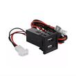 Priza cu 2 USB, incastrabila, LED rosu, 12V, 4.2A, compatibila VW T5, STUH003R CarCo