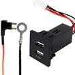 Priza cu 2 USB, incastrabila, LED rosu, 12V, 4.2A, compatibila VW T5, STUH003R CarCo