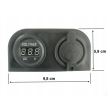 Priza cu 2 USB si voltmetru 12/24V 2x2.1A VALTER 61006 CarCo