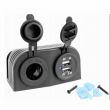 Priza bricheta cu 2 USB, 1A+2.1A, cu capace 12/24V Cyrus 42561 CarCo 