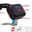 Priza USB cu voltmetru si termometru, cu intrerupator DS4030