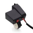 Priza cu 2 USB si voltmetru, cu prindere pe ghidon, moto, atv 052202