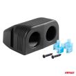 Panou aparent montare priza rotunda 2 gauri Mod16 Amio 02866