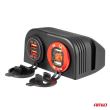 Panou aparent montare priza rotunda 2 gauri Mod16 Amio 02866