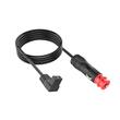 Cablu alimentare frigider auto, cu mufa 2pini in L, 12-24V, cablu 4m, stecher bricheta, mufa cu adaptor DIN/ISO 4165, TLA219 Carmotion 