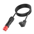 Cablu alimentare frigider auto, cu mufa 2pini in L, 12-24V, cablu 4m, stecher bricheta, mufa cu adaptor DIN/ISO 4165, TLA219 Carmotion 