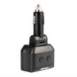 Stecher cu 2 prize, 2xUSB-A 2.4A si 1xUSB-C, 12-24V, 200W, cu voltmetru LED, buton control On-Off, rabatabil, 04173 Amio 