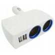Stecher 2 prize cu 2 USB rabatabil, alb EDGAR 42614 Carco