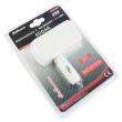 Stecher 2 prize cu 2 USB rabatabil, alb EDGAR 42614 Carco