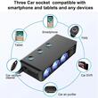Stecher cu 3 prize, 2xUSB 2.4A, 1xUSB QC3.0 si 1xUSB C PD30W, 12-24V, cu voltmetru LED, buton control On-Off 03781 Amio