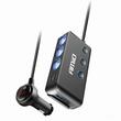 Stecher cu 3 prize, 2xUSB 2.4A, 1xUSB QC3.0 si 1xUSB C PD30W, 12-24V, cu voltmetru LED, buton control On-Off 03781 Amio