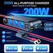 Stecher cu 3 prize, 2 USB 2.4A, 1 USB QC3.0 si 1 USB C PD30W, 12-24V, cu voltmetru LED, cu cablu conectare la baterie, 03782 Amio