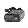 Stecher cu 4 prize, 2xUSB, 12-24V, 216W, 4 butoane control On-Off LED, 1xUSB-A QC3.0 si 1xUSB-C PD30W, 04175 Amio 