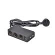 Stecher cu 3 prize si  4 USB, 12/24V, cu tester voltmetru LED,, 0375 Automax