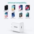 Incarcator priza 220V - USB-C, 5V QC 3.0, PD, 18W, alb Choetech Q5004