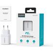 Incarcator Stecher priza 220V cu 2 USB, USB- C+USB-A, cu afisas, 5V QC 3.0, 35W GaN PD6052 Choetech