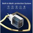 Incarcator Stecher priza 220V cu 2 USB, USB- C+USB-A, cu afisas, 5V QC 3.0, 35W GaN PD6052 Choetech