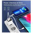 Incarcator Stecher priza 220V cu 2 USB, USB- C+USB-A, cu afisas, 5V QC 3.0, 35W GaN PD6052 Choetech