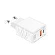 Incarcator rapid cu 2 USB-uri, priza 220V, USB-C si USB-A, 38W, 3AQC, GaN PD, 04287 Amio