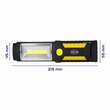 Lanterna lucru LED COB, cu magnet si carlig, 220lm, cu baterie, 580.40 Alca