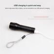 Lanterna tactica, Cob si Xpe LED, 3w/1w, 120lm/100lm, reincarcabila USB, 1200mAh, aluminiu, zoom, 4 functii, 9cm, LA0206