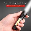 Lanterna tactica, Cob si Xpe LED, 3w/1w, 120lm/100lm, reincarcabila USB, 1200mAh, aluminiu, zoom, 4 functii, 9cm, LA0206