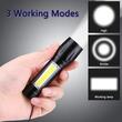 Lanterna tactica, Cob si Xpe LED, 3w/1w, 120lm/100lm, reincarcabila USB, 1200mAh, aluminiu, zoom, 4 functii, 9cm, LA0206