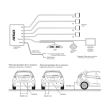 Kit senzori parcare argintii, fi22, cu display LED-COB, 02282 Amio