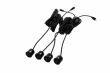 Set 4 senzori parcare, cu avertizare sonora, 18mm, negri, 01576 Amio