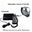 Sirena cu microfon, 2 tonuri, 12V, 200W, ESV-6 6203 + TS200-N 