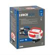 Caserola electrica portabila, 2 compartimente cu lingura, pentru camion, camping, 1.5L, 12-24V 50W, pentru incalzit mancarea, Lunch Box, AKC123 Lampa 