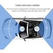Camera video DVR auto, 3 camere, fata-spate-interior, Full HD 1296P, cu WiFi, ecran 4'', microSD, G-Sensor, montare parbriz sau oglinda, CHS-J-909DVR-3 247Lighting