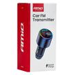 Transmitator FM MP3, 2×USB, QC3, PD, 12V-24V, multicolor, Amio 04655