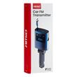 Transmitator auto FM cu hands-free, cu 2×USB si cablu retractabil QC PD65W, TipC si adaptor Ihpone, 12-24V, Amio 04656