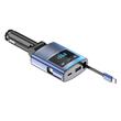 Transmitator auto FM cu hands-free, cu 2×USB si cablu retractabil QC PD65W, TipC si adaptor Ihpone, 12-24V, Amio 04656