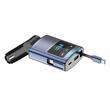 Transmitator auto FM cu hands-free, cu 2×USB si cablu retractabil QC PD65W, TipC si adaptor Ihpone, 12-24V, Amio 04656