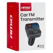 Transmitator FM MP3, 3×USB, QC3, PD36W, 12V-24V, Amio 04649