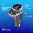 Transmitator FM, Bluetooth, 1x USB-A QC 3.0, 1x USB-C PD 24W, Jack 3.5mm, microfon NGS SPARK BT HERO