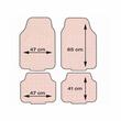 Set 4 covorase universale 65x47, din cauciuc cu aspect aluminiu, rosu, APA3000 Race Sport