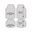 Set 4 covorase universale 65x47, din cauciuc cu aspect aluminiu, carbon, APA4000 Race Sport